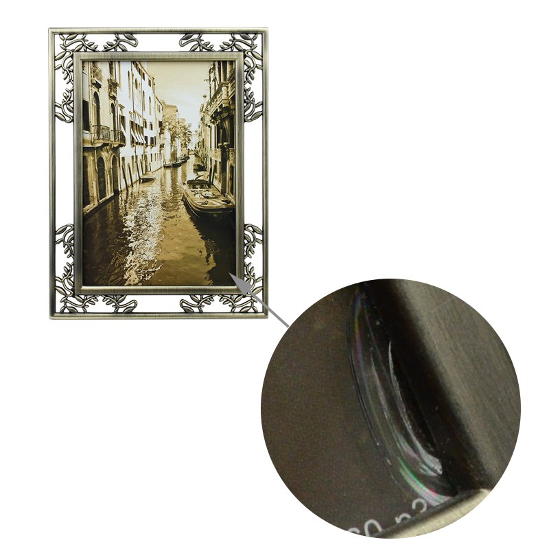 Rama foto metalica Nobless, 10x15 cm, pentru birou, crom, RESIGILAT - imagine 5
